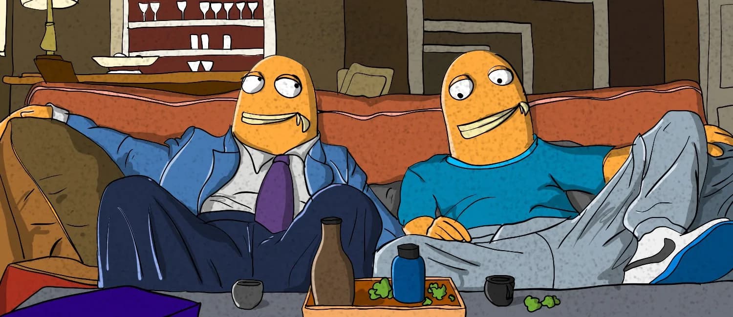 Two BOB holders on the couch meme