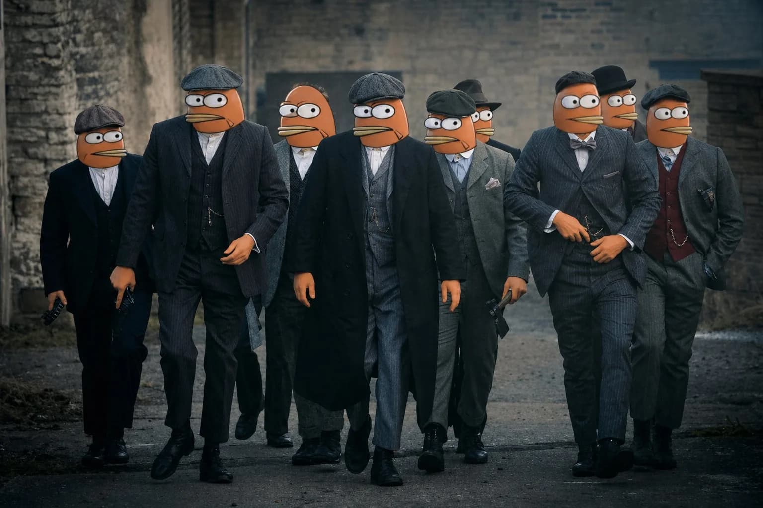 BOB squad in suits meme